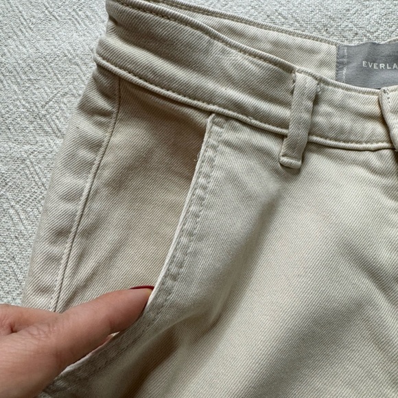 Everlane The Straight Leg Crop Cream Stone Denim Jeans 2 - Picture 4 of 7